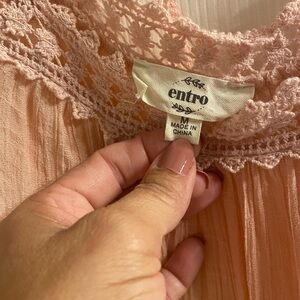Peach lace blouse